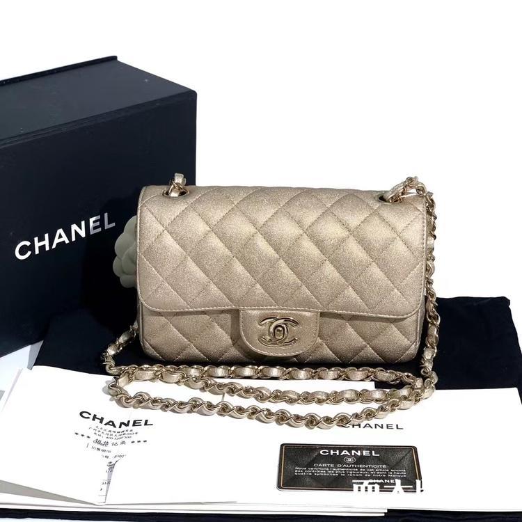 Chanel香奈儿 全套珠光香槟金CF大mini链条包 全套99🆕Chanel CF大mini 珠光香槟金 超级气质的颜色 高级感满满 💰现货好价🉐️